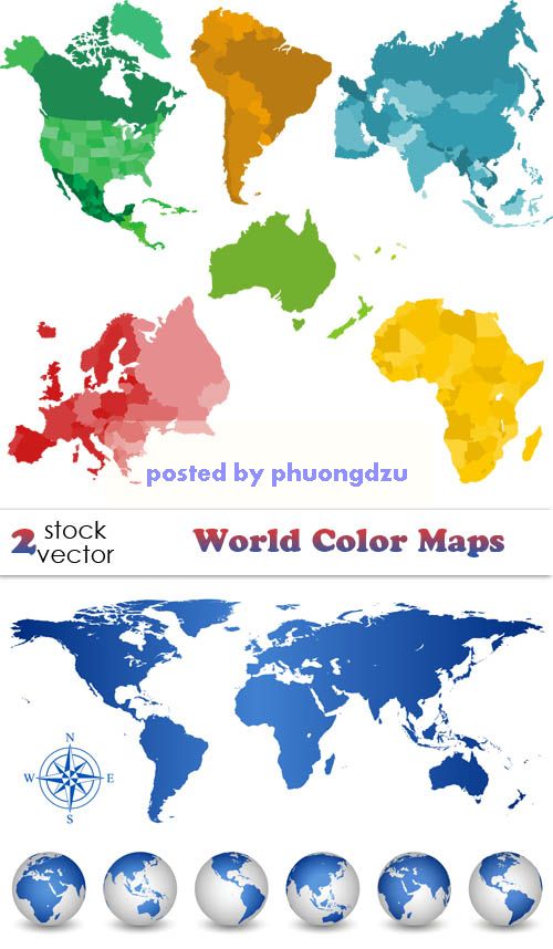 Vectors - World Color Maps 6