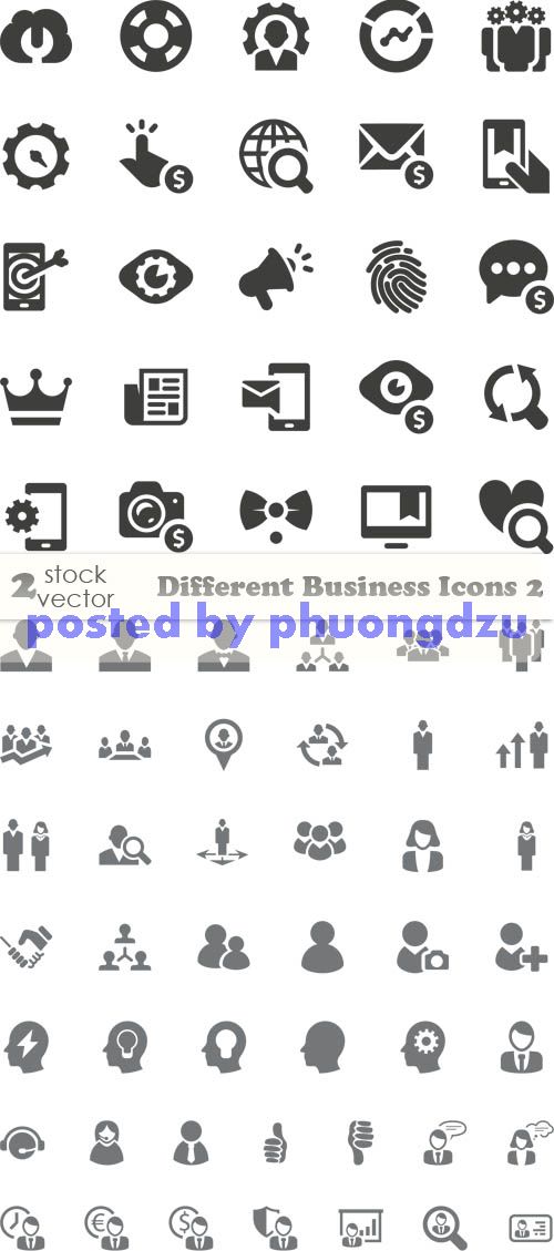 Vectors - Different Business Icons 2