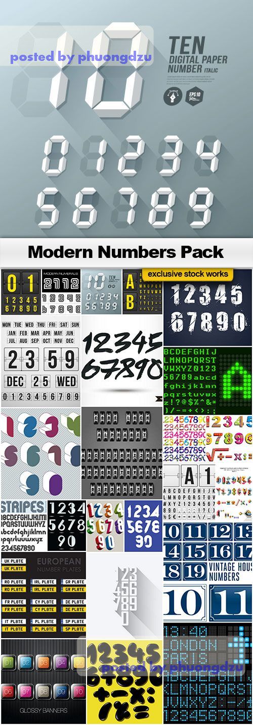 Modern Numbers Pack 1