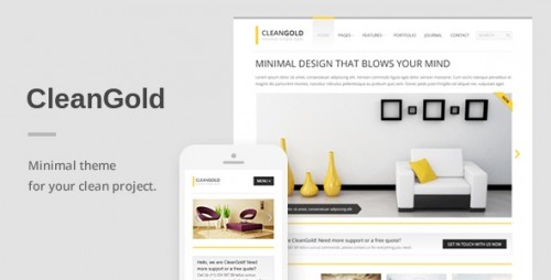 Download Nulled CleanGold v1.3.3 - A Minimal Responsive WordPress Theme