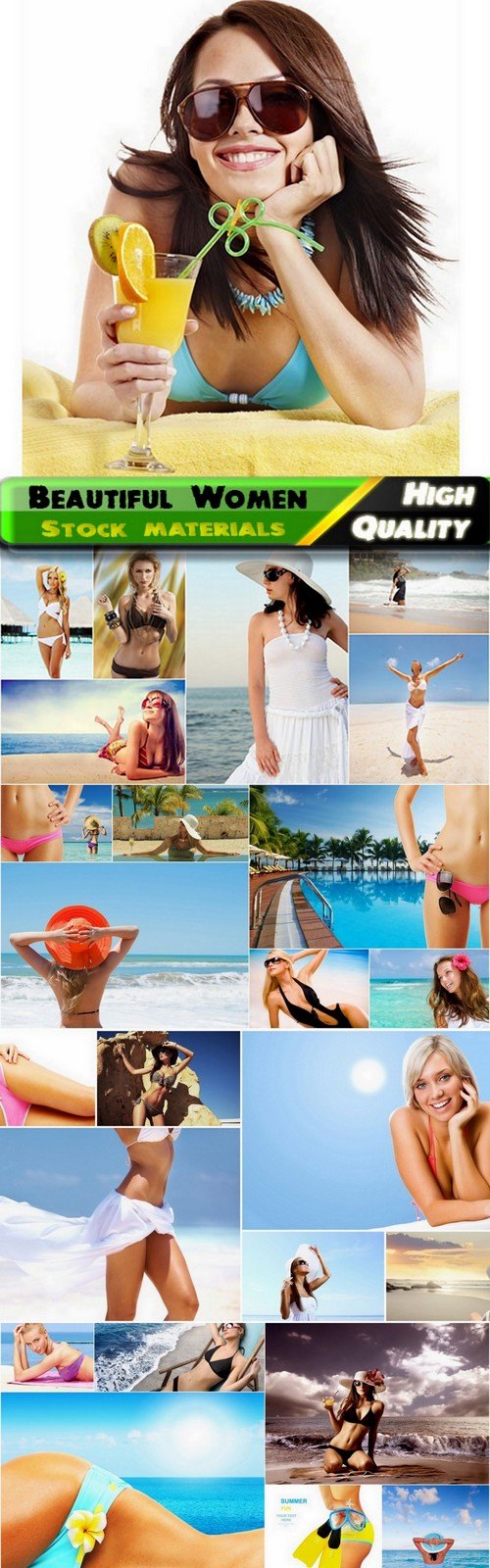 Beautiful Women on a beach Stock Images - 25 HQ Jpg