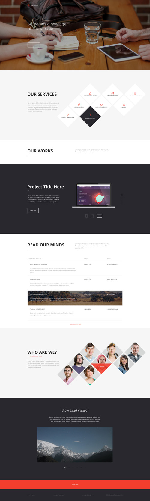 Office Landing Page -  PSD Web Template
