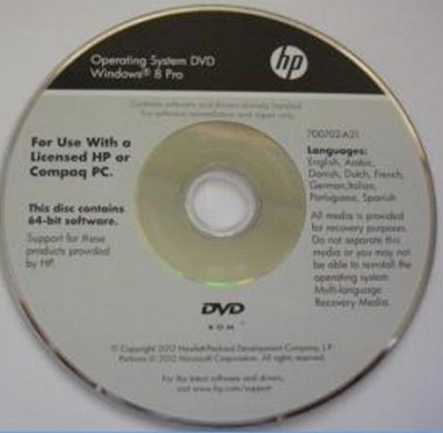 HP Windows 8 PRO  64-bit Multi OEM DVD