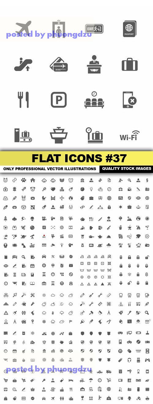 Flat Icons Vector set 37