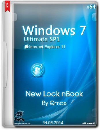 Windows 7 SP1 Ultimate x64 New Look nBook by Qmax (RUS/11.08.2014)