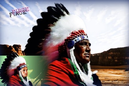 Фотошаблон для фотографий - Вождь апачей