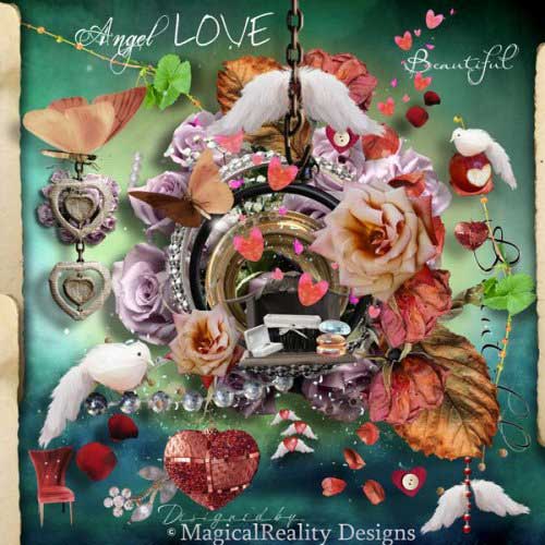 Романтический скрап-комплект - Ангел любви