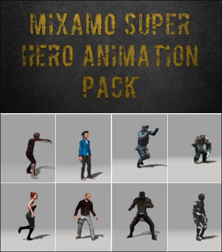 [Max] Mixamo Super Hero Animation Pack