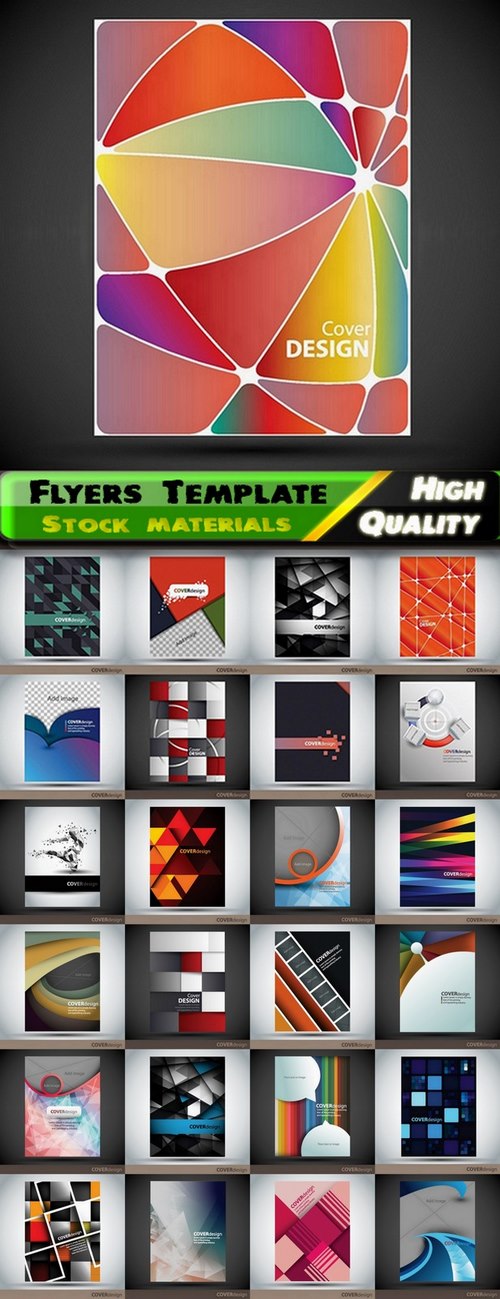 Flyers Template design Collection in vector from stock #29 - 25 Eps
