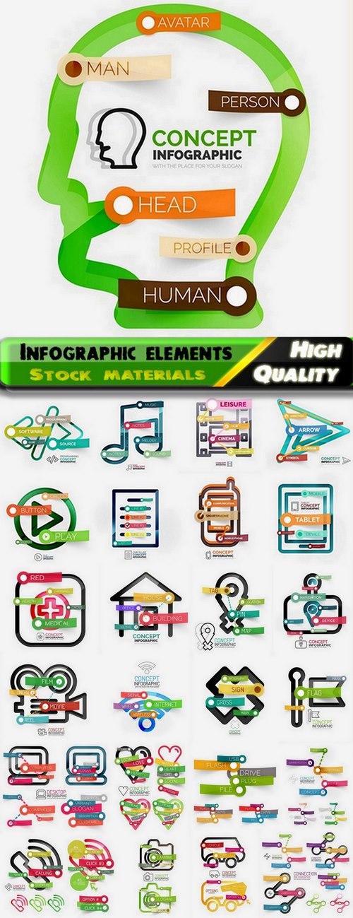 Infographic elements business concept in vector from stock - 25 Eps