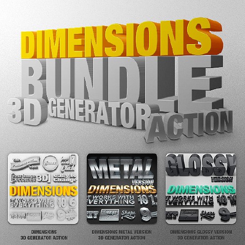 GraphicRiver Bundle - Dimensions - 3D Generator Action 461170