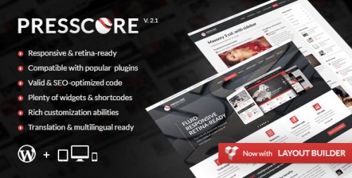 Download Nulled PressCore v2.1 - Responsive Multipurpose WordPress theme