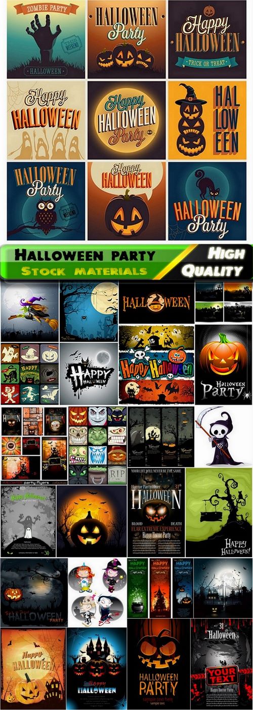 Halloween party and halloween template design in vector from stock - 25 Eps