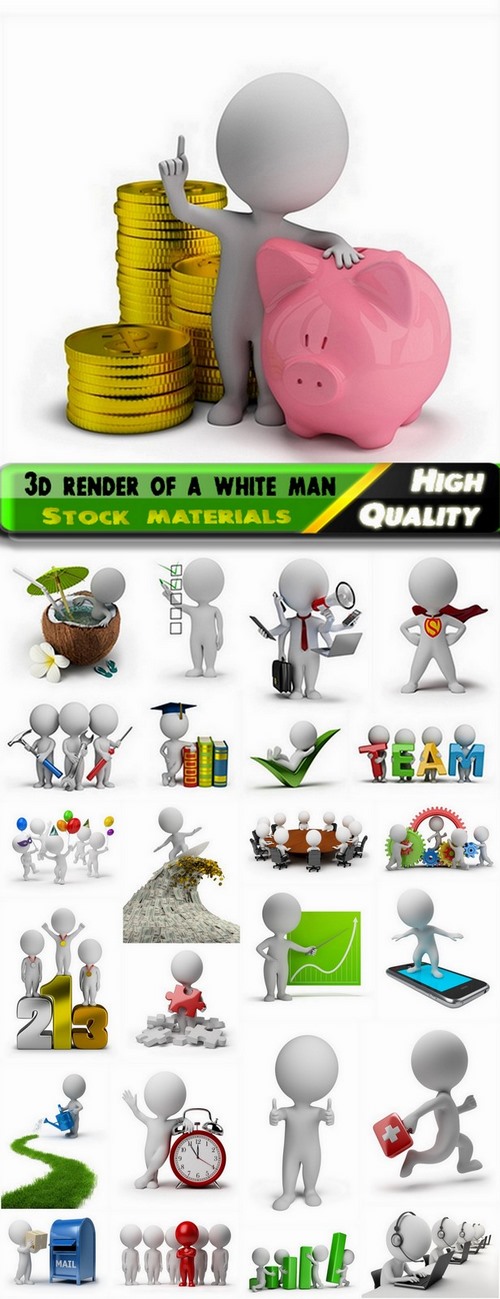 3d render of a white man Business concept Stock images - 25 HQ Jpg