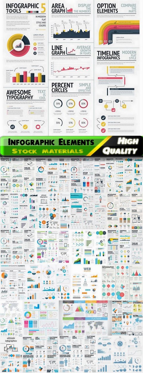 Infographic Design Elements in vector set from stock #81 - 25 Eps