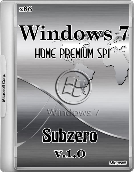 Windows 7 Home Premium SP1 Subzero v.1.0 (x86/RUS/2014)
