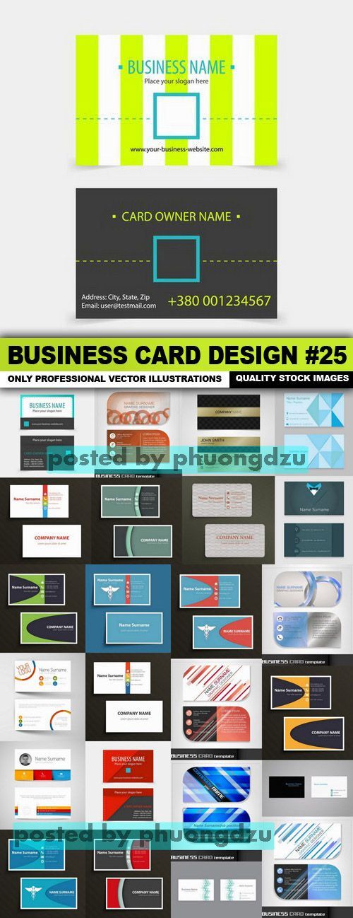 Business Card Design Vector set 25
