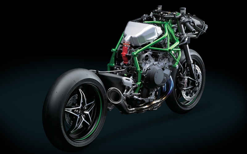 Новый заряженный мотоцикл Kawasaki Ninja H2R 2015