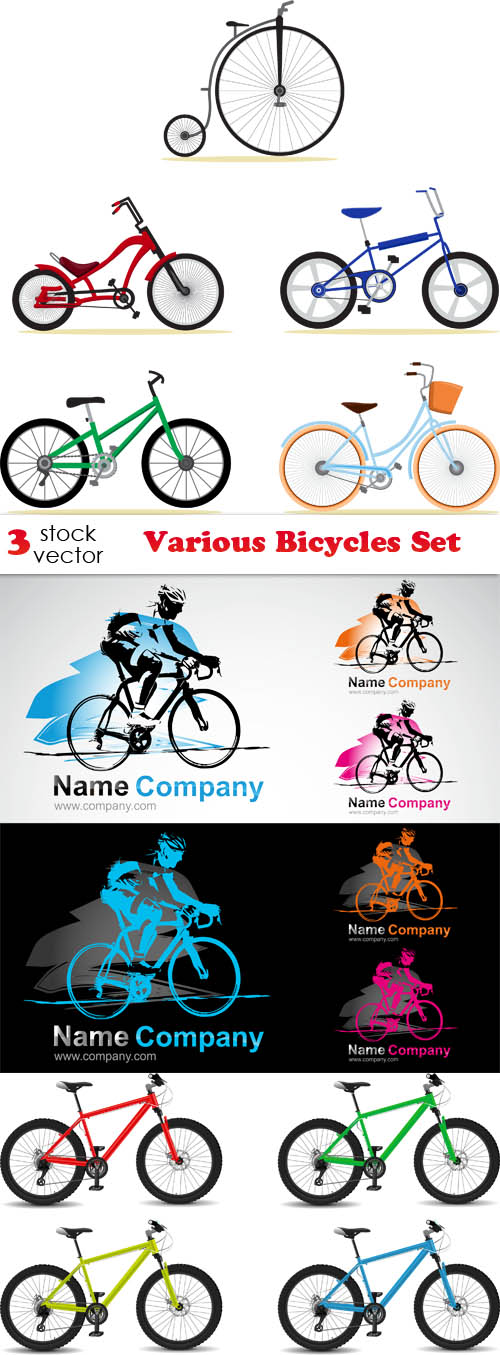 Vectors - Various Bicycles Set 3
