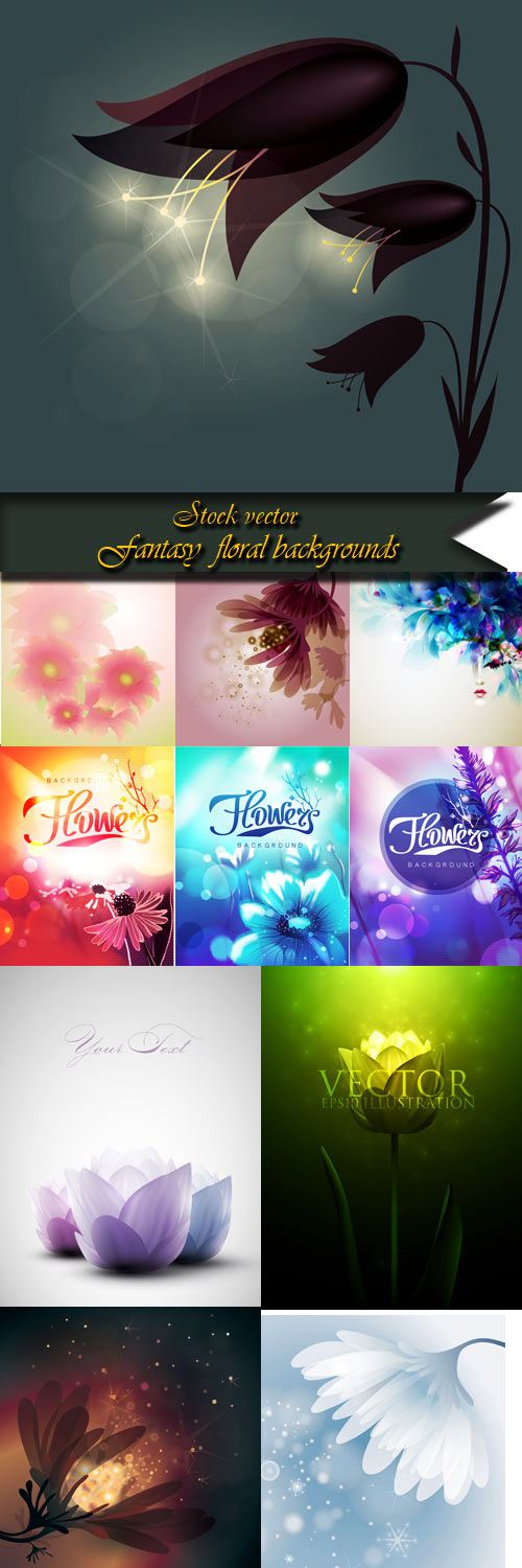 Fantasy beautiful floral backgrounds