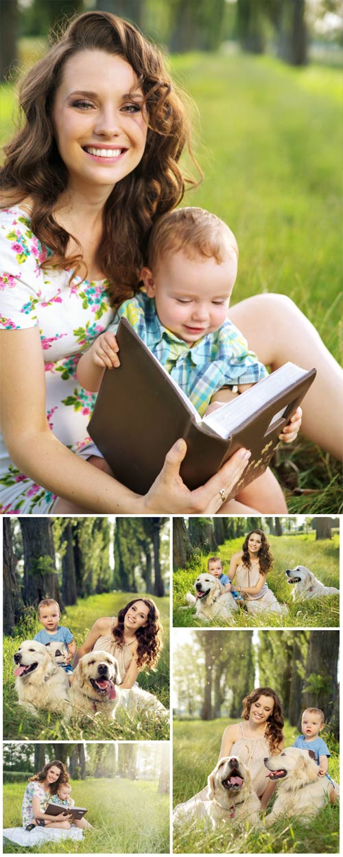    ,    / Mother with baby - stock photos 