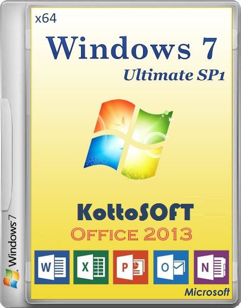 Windows 7 Ultimate SP1 & Office 2013 KottoSOFT v.14.10.14 (x64/RUS/2014)