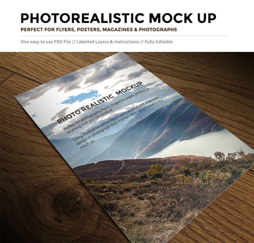 CreativeMarket - Mockup for Flyer, Poster or Magazine