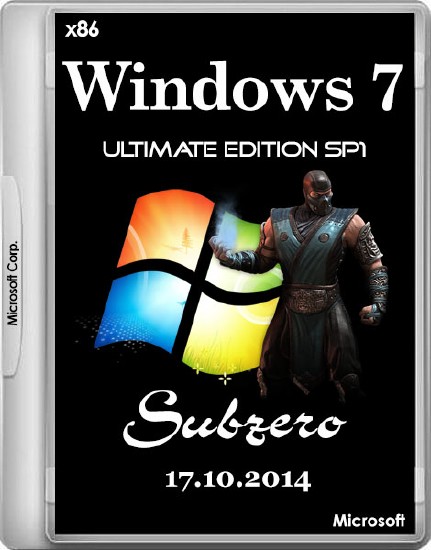 Windows 7 Ultimate Edition SP1 Subzero 17.10.2014 (x86/RUS)