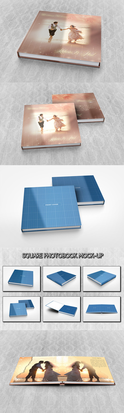 CreativeMarket - Square Photobook Mock-up 37516