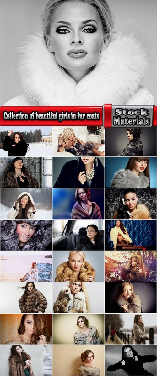 Collection of beautiful girls in fur coats #2-25 UHQ Jpeg