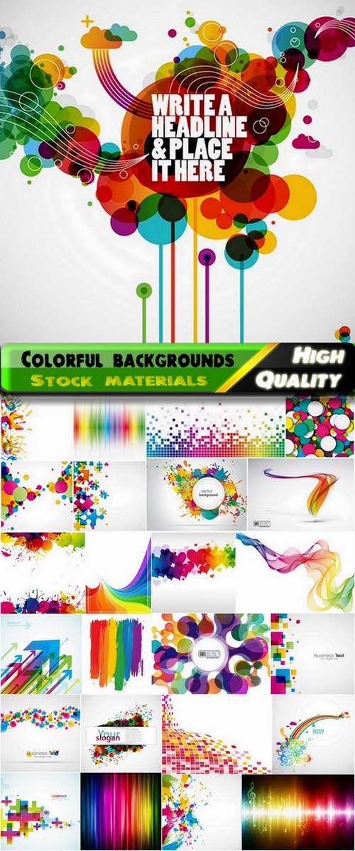 Colorful abstract backgrounds in vector from stock - 25 Eps
