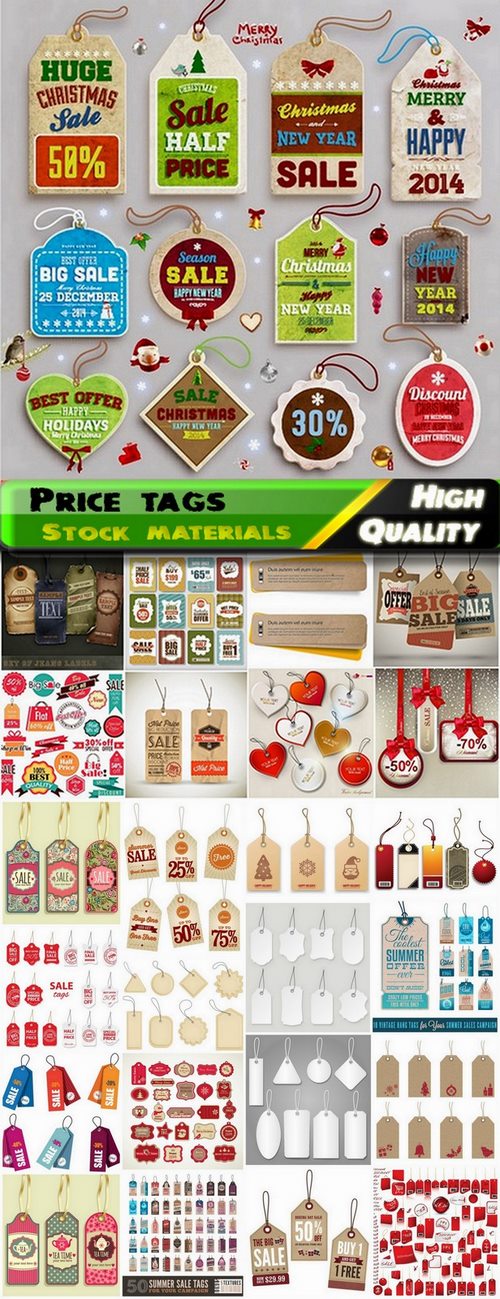 Template for price tags for sale in vector from stock - 25 Eps