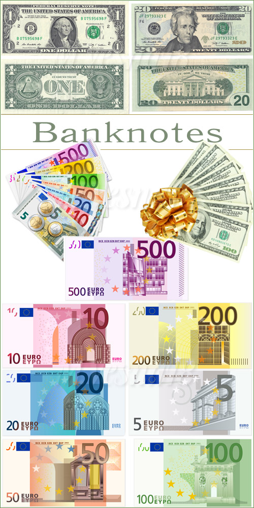  ,   / Banknotes, images stock vector