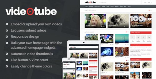 Download VideoTube v1.3.3 - A Responsive Video WordPress Theme photo