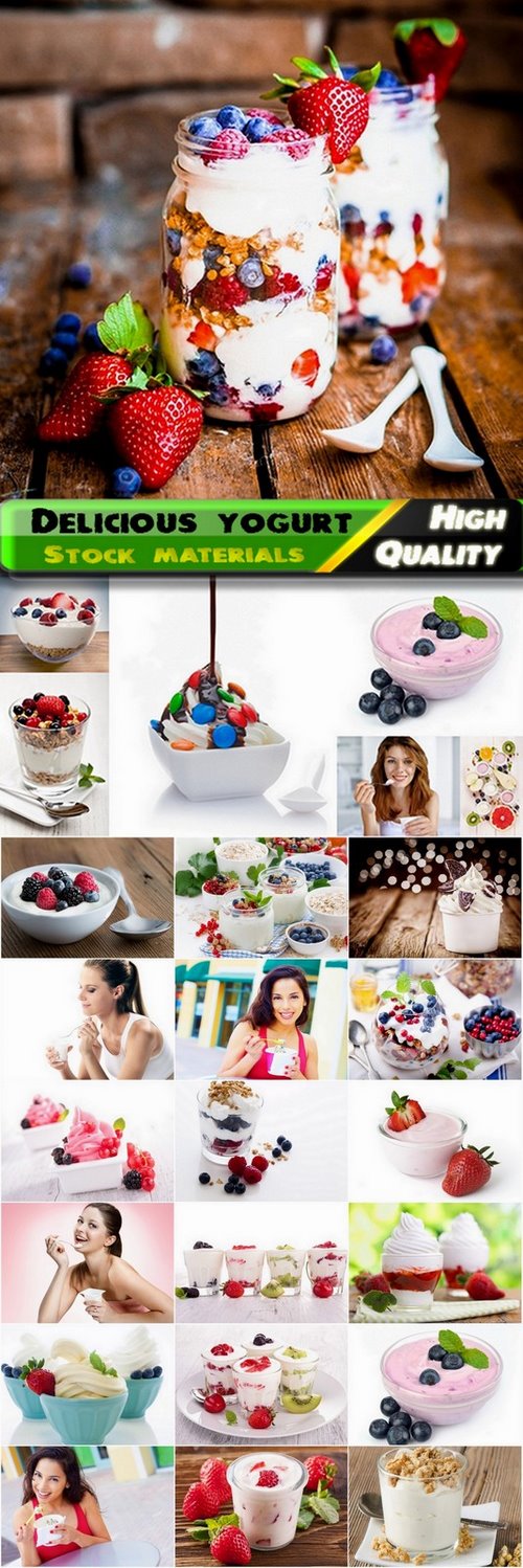 Delicious yogurt with fruit Stock images - 25 HQ Jpg