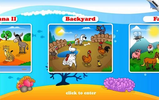 Screenshots of the game Kids animal preschool puzzle l on Android phone, tablet.