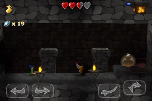 Captures d'écran du jeu Swordigo sur Android, une tablette.