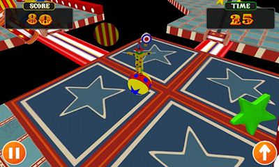 Capturas de tela do jogo Palhaço Bola no telefone Android, tablet.