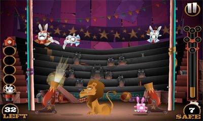 Screenshots of the game Stunt Bunnies Circus on Android phone, tablet.
