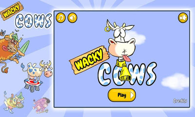Captures d'écran du jeu Wacky Vaches sur Android, une tablette.