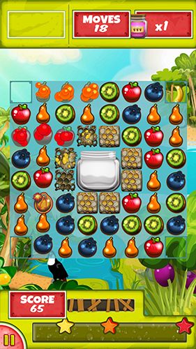 Captures d'écran du jeu de Match-3: Monsieur le Fruit sur Android, une tablette.
