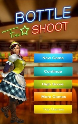 Capturas de tela do jogo de tiro Garrafa no telefone Android, tablet.