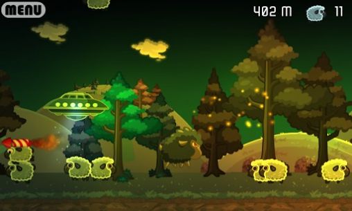 Screenshots of the game Aliens vs sheep on Android phone, tablet.