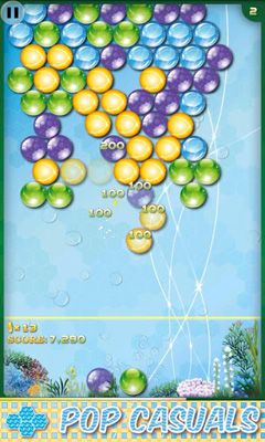 Captures d'écran du jeu Bubble Pop Infini sur Android, une tablette.
