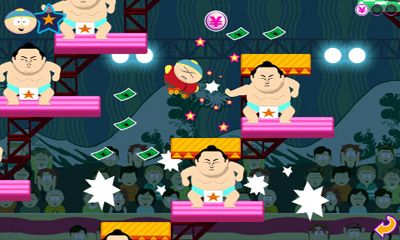 Captures d'écran du jeu South Park Mega Millionnaire pour Android, une tablette.