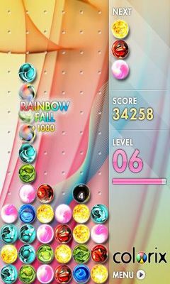 Captures d'écran du jeu Colorix sur Android, une tablette.
