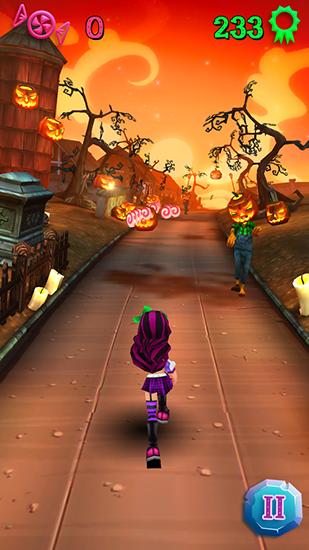 Screenshots of the game Halloween runner on Android phone, tablet.