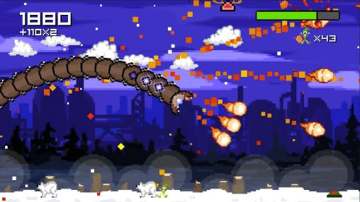 Screenshots of the game Super mega worm vs Santa: Saga on Android phone, tablet.