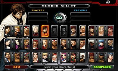 Screenshots of the game The King of Fighters-A 2012 for Android phone, tablet.
