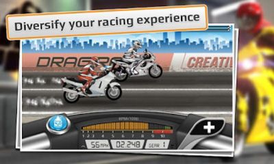 Screenshots of the game Drag Racing. Bike Edition for Android phone, tablet.
